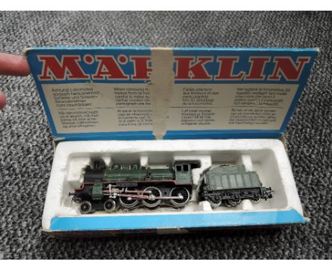 A 1970's Marklin HO 4-6-0 Loco &amp; Tender 64041, boxed
