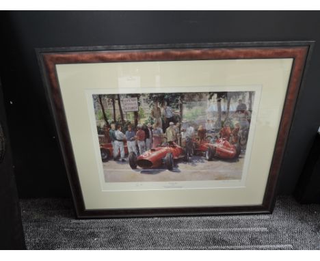 A Limited Edition Framed Print after Alan Fearnley, Practise Over, numbered 172/500 and signed in pencil, 85cm x 70cm