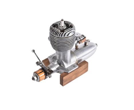 An early model aircraft two-stroke diesel engine, unsigned, probably 2nd quarter of the mid 20th century, approximately 3cc d