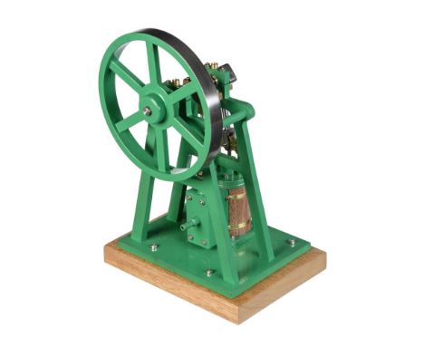 A well engineered model of an over-type vertical steam engine, built by Mr D Russell of Frazerburgh to his own design. The ov