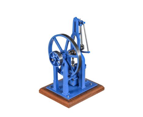 A well engineered model of 'The Steeple' live steam engine, built by Mr D Russell of Frazerburgh from drawings by Anthony Mou