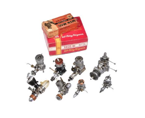 A Veco. 61 glow model aero engine, probably 1970's by Schuco-Hegi-Modellbau, 10cc displacement with serial number '009550' to