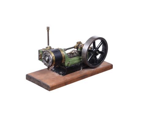 A well engineered model of a Stuart Turner No 9 horizontal live steam mill engine, being of open crank design with slipper gu