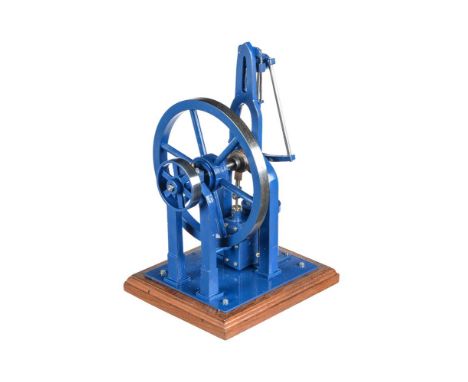 A well engineered model of 'The Steeple' live steam engine, built by Mr D Russell of Frazerburgh from drawings by Anthony Mou