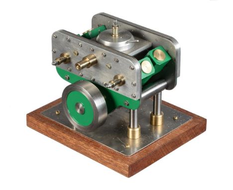 A well engineered model of 'The Middleton V4' Oscillating marine engine, built by Mr D Russell of Frazerburgh from a design p