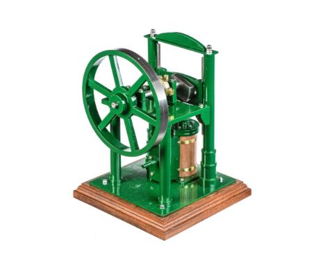 A well-engineered 1 inch scale freelance model of a Scotch crank live steam engine, built by Mr D. Russell of Fraserburgh bas