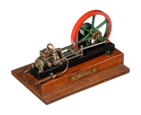 A well engineered model of a Stuart Turner 'Victoria' live steam horizontal mill engine, having single cylinder clad in blued