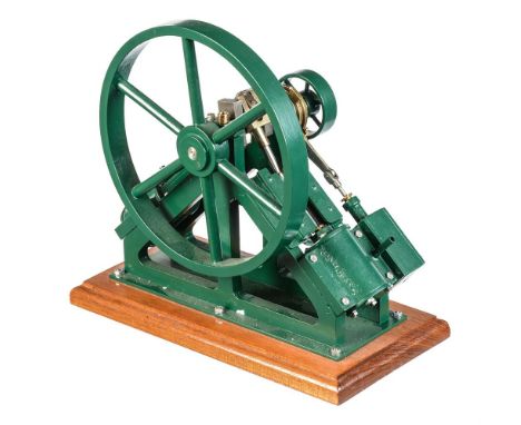 A well-engineered model of a twin diagonal live steam marine engine, built by Mr D. Russell of Fraserburgh to his own design,