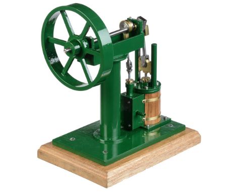 A well engineered freelance model of a pillar engine, built by Mr D. Russell of Fraserburgh, supporting 'over-type' open cran