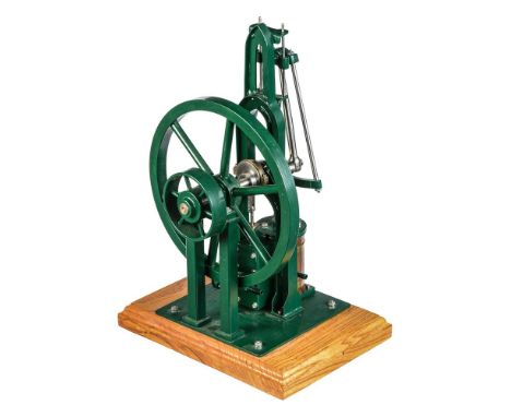 A well engineered model of 'The Steeple' live steam engine, built by Mr D Russell of Frazerburgh from drawings by Anthony Mou