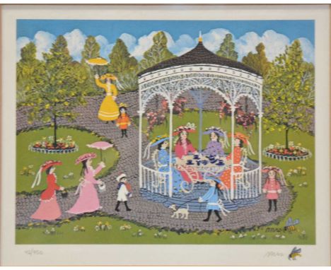 A collection of prints and original paintings, various artists, to include Eric Taylor lithograph 'Earth Air and Water'; Hele