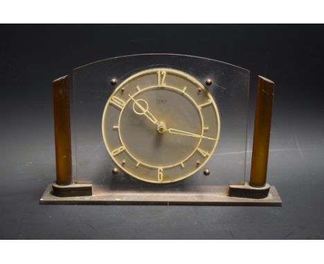 An Art Deco mantel clock, by Temco