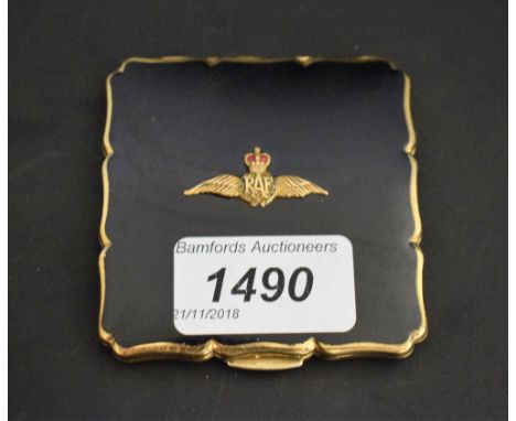 An RAF gilt and enamel compact by Stratton