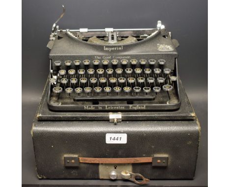 An Imperial typewriter, The Good Companion, cased