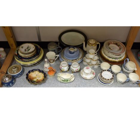 Ceramics - a Foley China coffee set for six; a Copeland Spode Hamilton pattern tea set for four; plates including Coalport, W