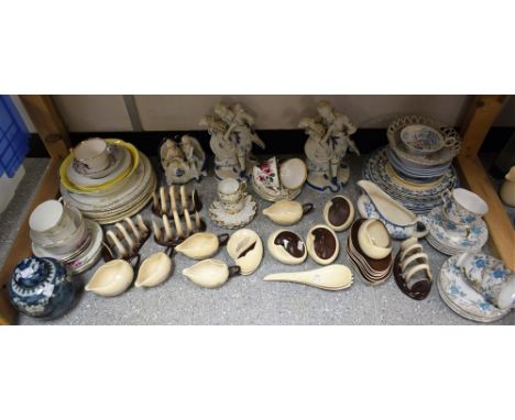 Ceramics - Carltonware Australian design toast racks, cream and milk jugs, etc; a Chinese blue and white ginger jar and cover