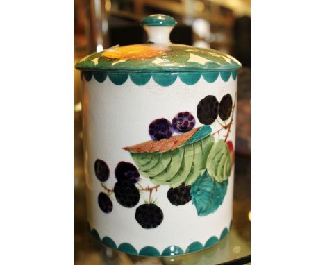 Wemyss Blackberries and Apples lidded preserve pot, H ~ 14cm