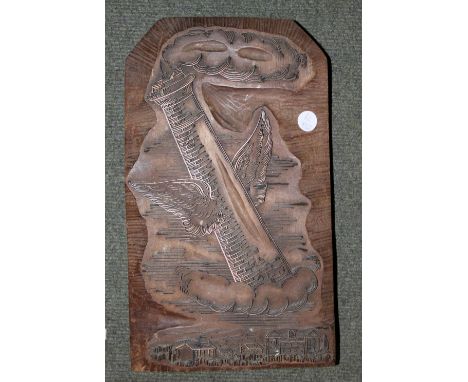Vintage early 1900s printing block