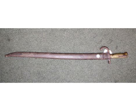 French model 1866 sabre bayonet and scabbard