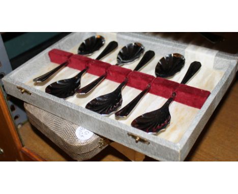 Quantity of cased silver plated flatware