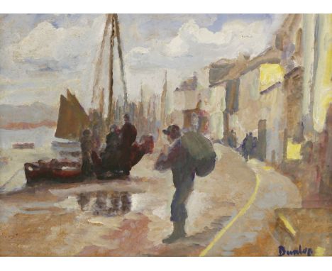 *Ronald Ossory Dunlop RA (1894-1973)DUBLIN QUAYSigned l.r., oil on board31 x 41cm*Artist's Resale Right may apply to this lot