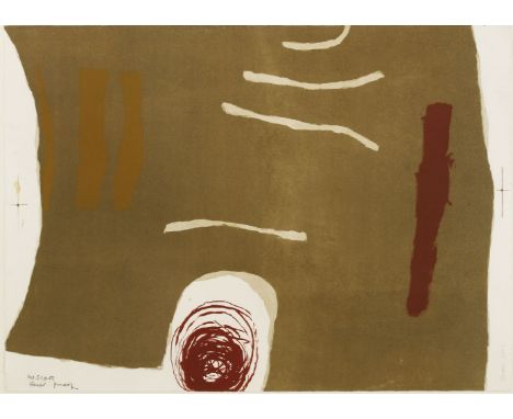 *William Scott RA (1913-1989)'SCALPAY'Lithograph, 1963, signed and inscribed 'Trial Proof' and 'Studio Copy', aside from the 