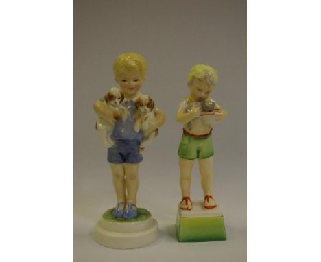 A Royal Worcester figure 'Monday's child is fair of face' pattern number 3519, printed marks to base, another 'Friday's child