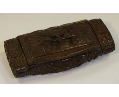 A 19th century carved cocquilla type snuff box (possibly French) c.1850 
