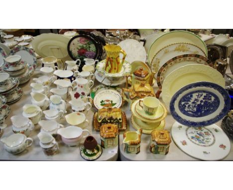 Vintage tea party wares - various Victorian and later cream jugs including Royal Crown Derby Olde Avesbury; J&amp;G Meakin; W