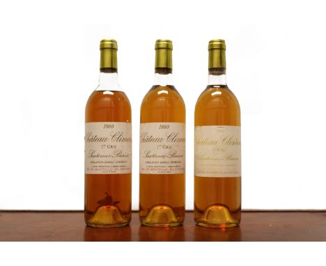 CHATEAU CLIMENS PREMIER CRU, SAUTERNES-BARSAC
1986 (x1); 1980 (x2)
Three bottles total (3x750ml)
Condition: Labels with some 