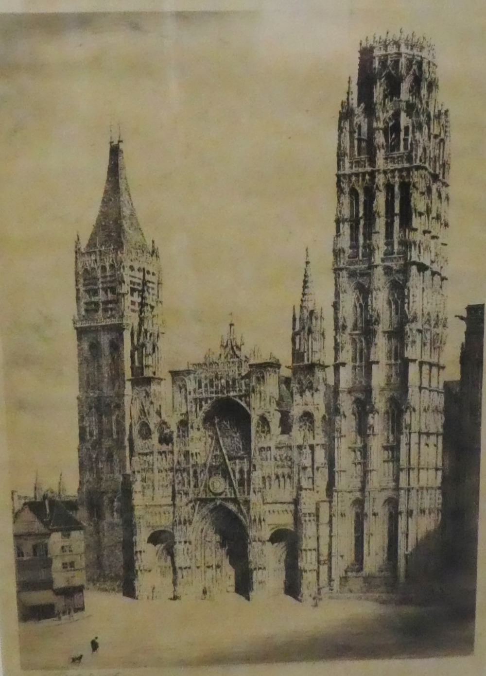 T.I. Dalgleish, RE 'Rouen Cathedral' Etching, signed in pencil, in a ...