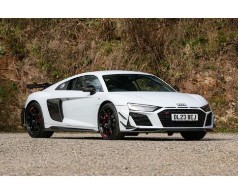 One of only 15 UK-supplied examples of Audi's 612bhp track-focused R8 GT RWD 'halo' model. One owner and just 112 miles from 