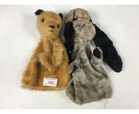Vintage Chad valley Sooty and Sweep hand puppets