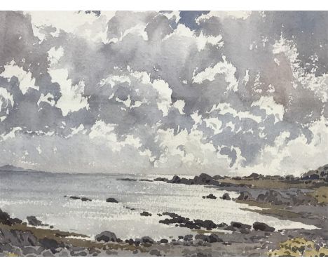 W*** Scott Smith (Contemporary) Large coastal seascape, watercolour, framed and mounted under glass, 37 x 55 cm