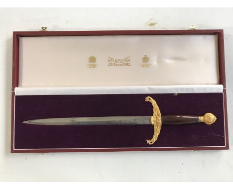 A cased Wilkinson Sword 50th anniversary of VJ Day commemorative dagger