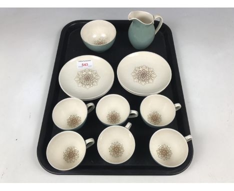 A quantity of Royal Doulton Desert Star 6430 pattern coffee cans and saucers etc