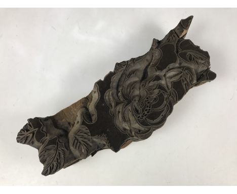 A vintage Stead McAlpine wooden printing block, 32 cm 