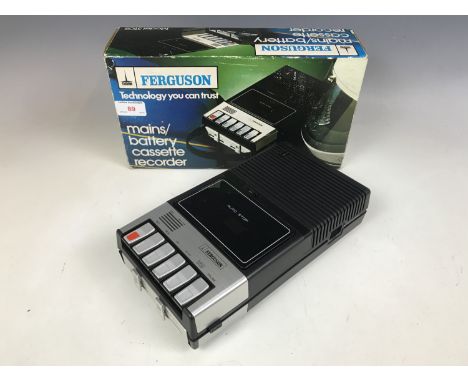 A 1980s Ferguson Model 3T07 cassette recorder, boxed as-new