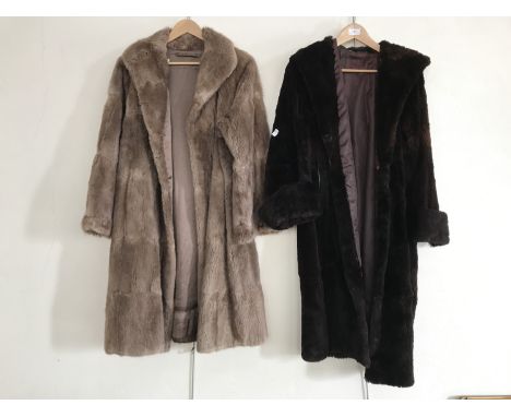 Two vintage fur coats