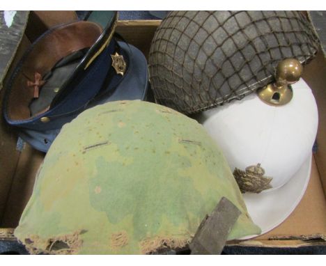 Helmets/Caps - South African Police Majors peaked cap with badge, Kent County Constabulary peaked cap and badge, Royal Marine