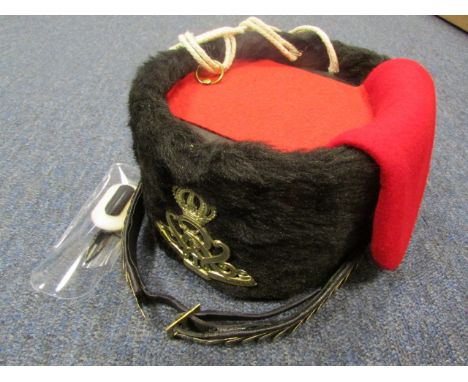 Imperial German 7th Hussars Regt felt hat, made for reinactors, with badge and chin strap. Nice quality Sold a/f