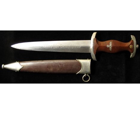 German Nazi S.A. dagger of the early production period. 1933-1935. Made by 'Hammersfaht Cie of Solingen'. This maker shown as