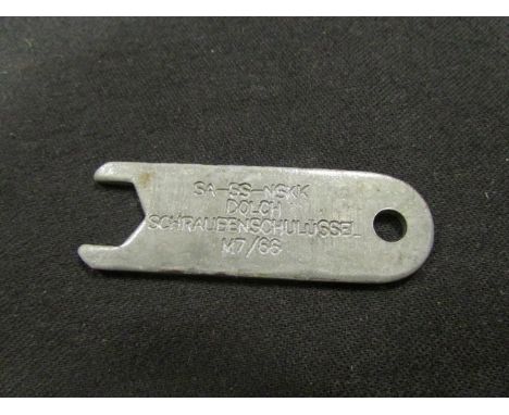 German WW2 dagger spanner for SA SS & NSKK daggers maker marked with code no
