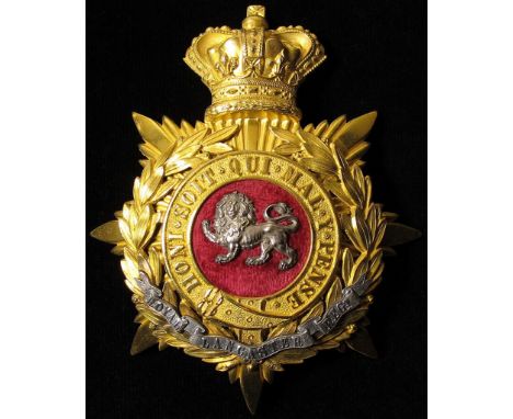 Helmet Plate - Royal Lancashire Regiment, QV, gilt