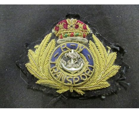 WW2 scarce RN Transport officers hat badge Scarce