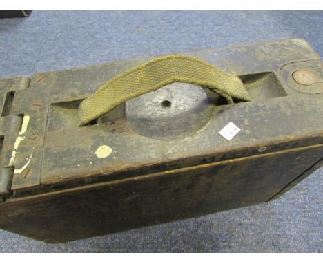 German WW1 ammo box with large German WW1 Pioneer spanner