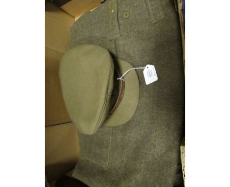 WW2 RAMC Capt battle dress blouse and trousers 1940 pattern complete with RAMC officers hat