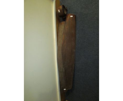 WW1 Matched pair of wooden propeller blades with a central propeller boss made in to a clock surround