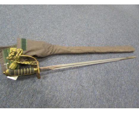 Sword: A good EIIR. 1827 Pattern Naval Officers sword by Wilkinson Sword, London and numbered 104090. Blade 31" with Wilkinso