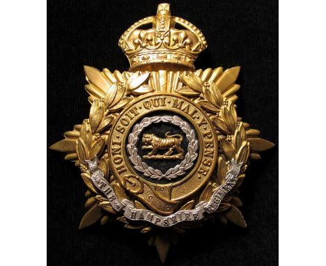 Helmet Plate - The Hampshire Regiment, KC